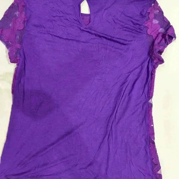 INC purple top with rhinestones size M - Picture 2 of 5
